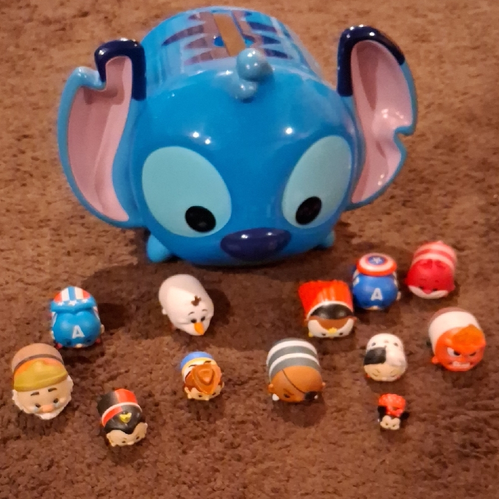 Disney Stitch Tsum Tsum Blue and Pink Playset